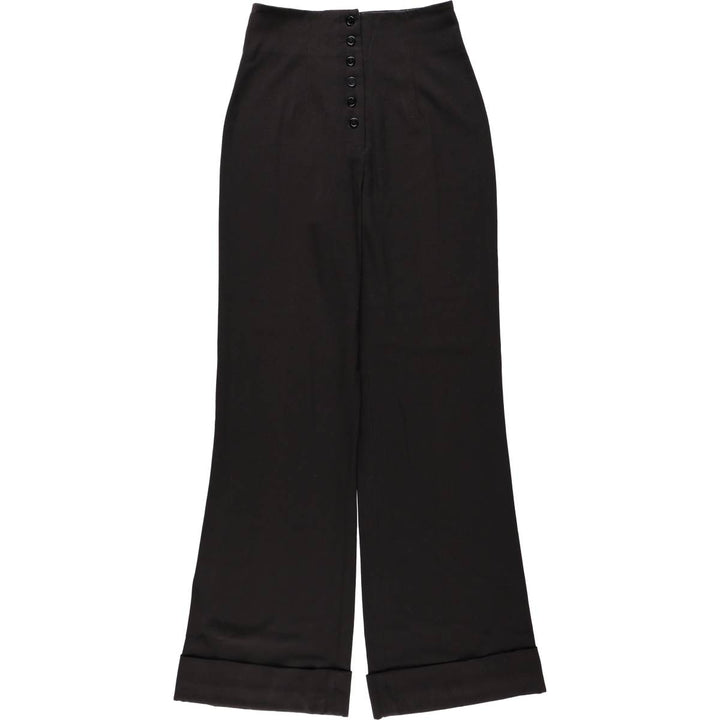 ALBERTO MAKALI slacks/flared pants, made in the USA, women's size M (equivalent to W26). others black type Vintage Second Hand