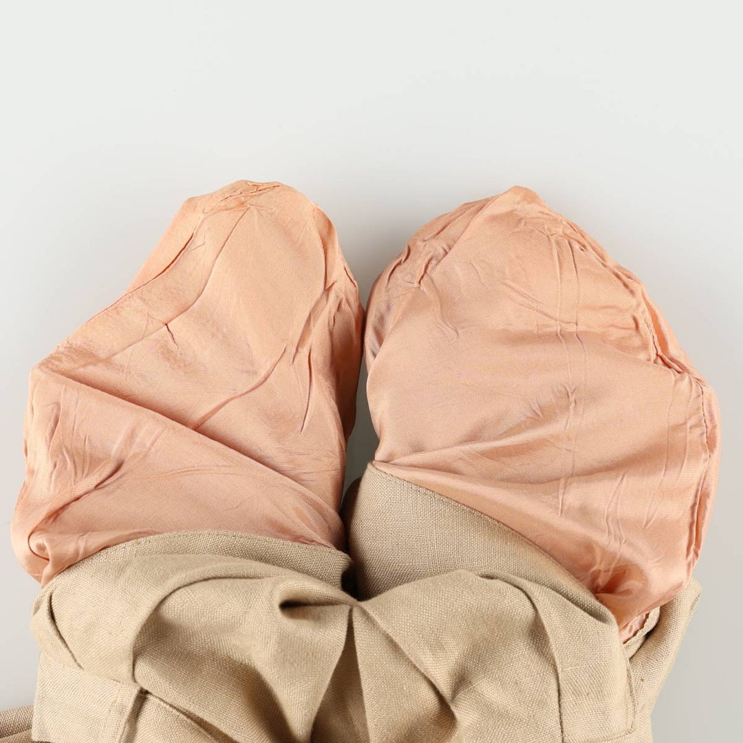 Ralph Lauren LAUREN Two-pleat Linen Pants/Slacks, Women's Size M (W26 equivalent) linen Beige type Vintage Second Hand