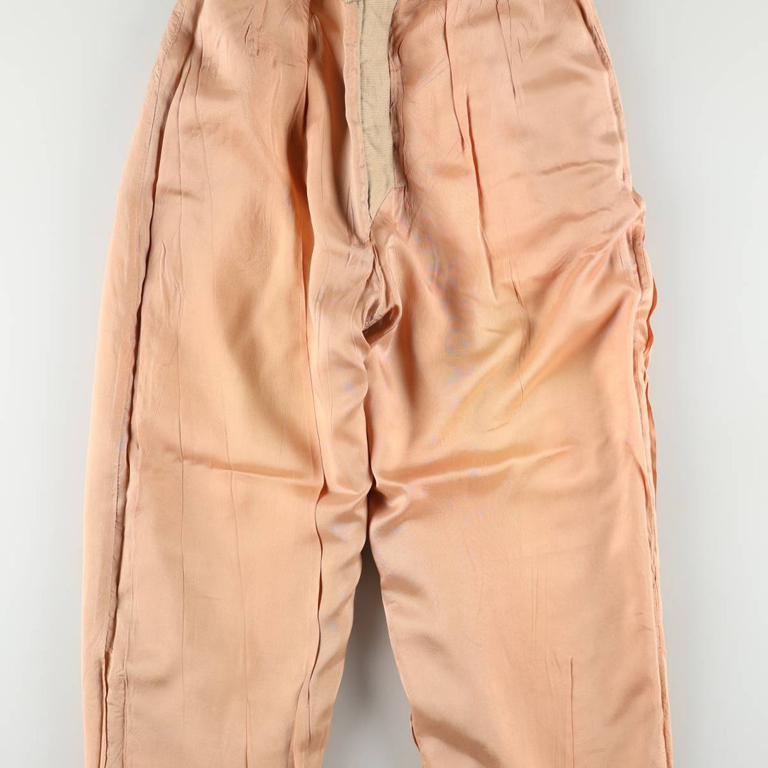 Ralph Lauren LAUREN Two-pleat Linen Pants/Slacks, Women's Size M (W26 equivalent) linen Beige type Vintage Second Hand