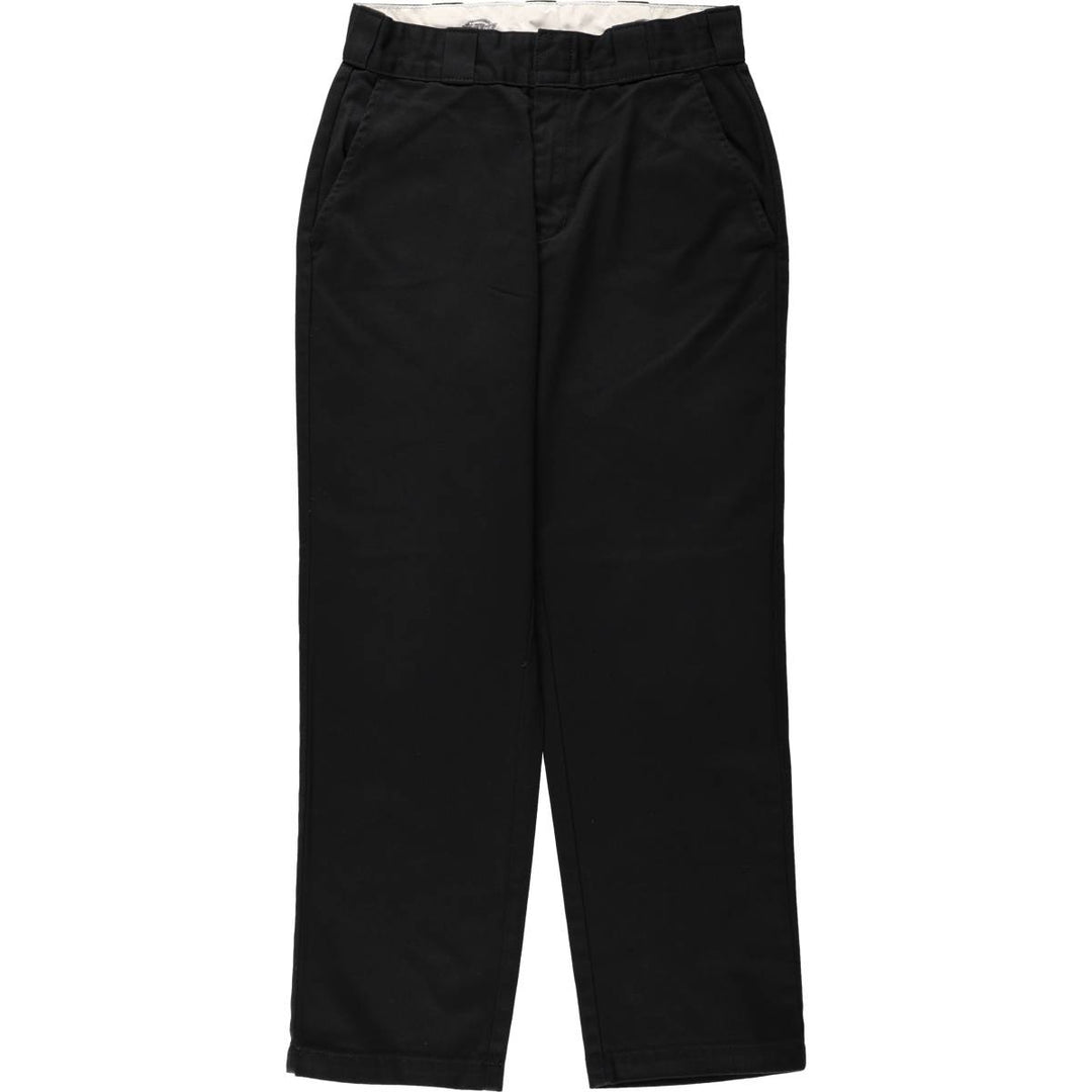 Dickies work pants, women's size L (equivalent to w28). polyester black type Vintage Second Hand