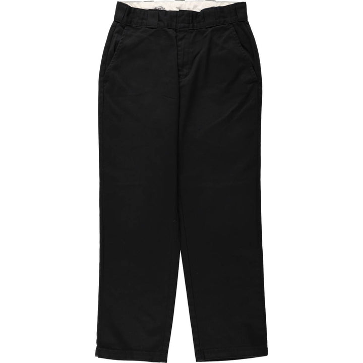 Dickies work pants, women's size L (equivalent to w28). polyester black type Vintage Second Hand