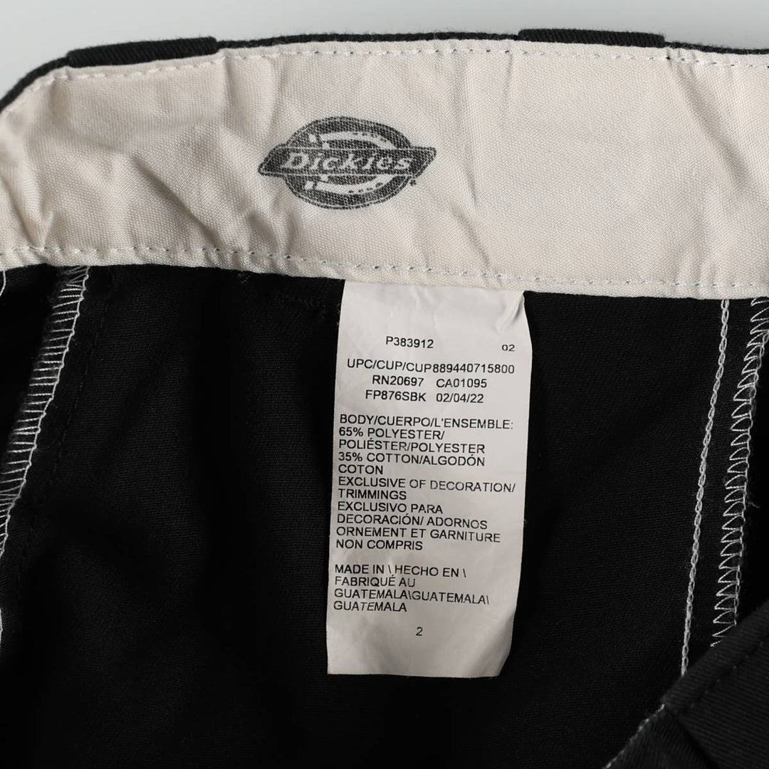 Dickies work pants, women's size L (equivalent to w28). polyester black type Vintage Second Hand
