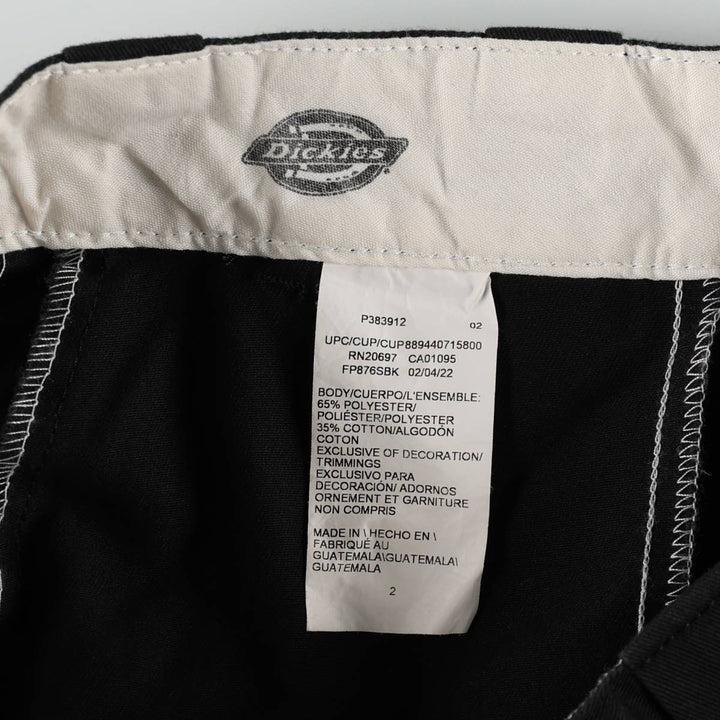 Dickies work pants, women's size L (equivalent to w28). polyester black type Vintage Second Hand