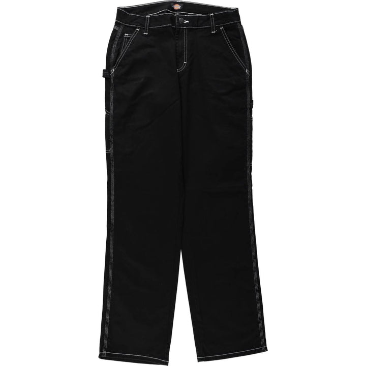 Dickies painter pants, women's size L (equivalent to W30). cotton black type Vintage Second Hand