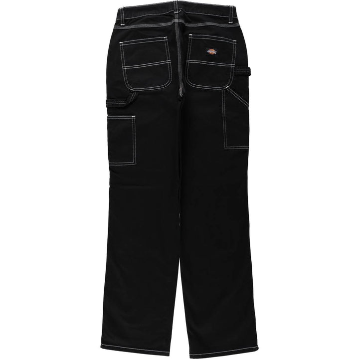 Dickies painter pants, women's size L (equivalent to W30). cotton black type Vintage Second Hand