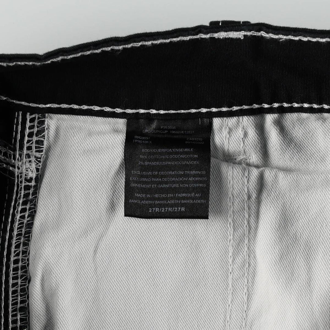 Dickies painter pants, women's size L (equivalent to W30). cotton black type Vintage Second Hand