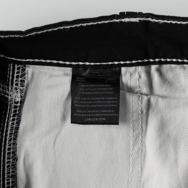 Dickies painter pants, women's size L (equivalent to W30). cotton black type Vintage Second Hand