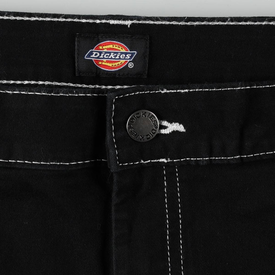 Dickies painter pants, women's size L (equivalent to W30). cotton black type Vintage Second Hand