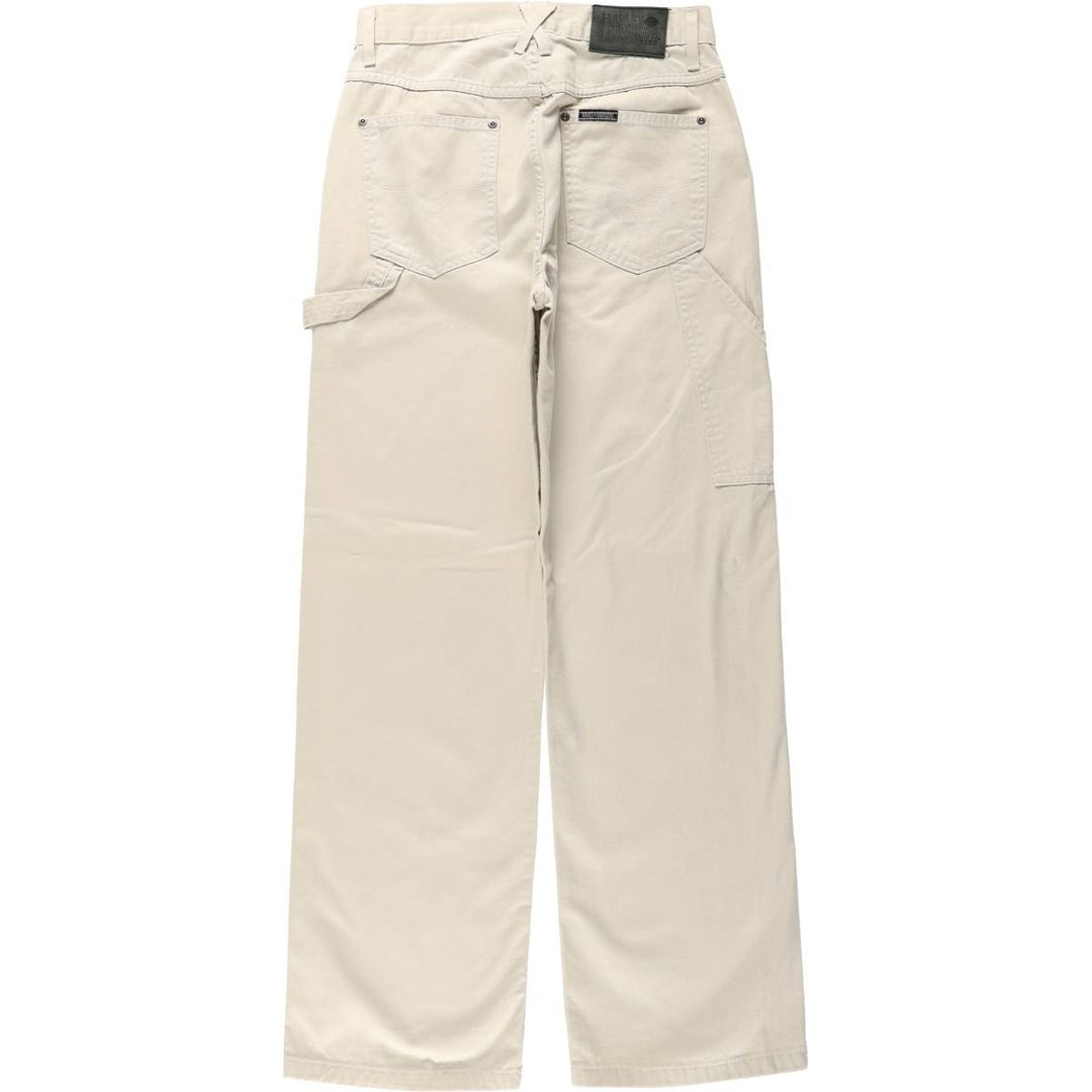 Harley-Davidson Painter Pants, Made in USA, Women's Size L (equivalent to W30) cotton Beige type Vintage Second Hand