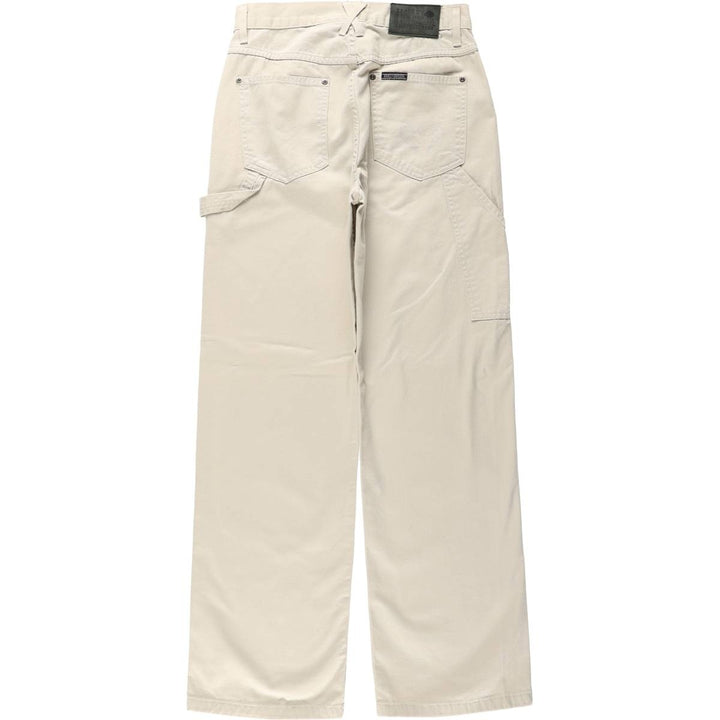 Harley-Davidson Painter Pants, Made in USA, Women's Size L (equivalent to W30) cotton Beige type Vintage Second Hand