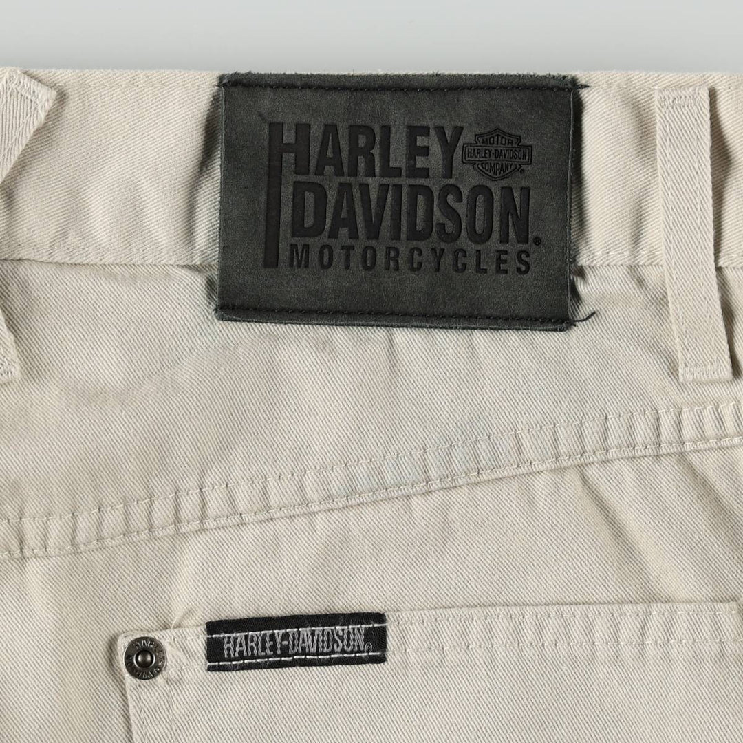 Harley-Davidson Painter Pants, Made in USA, Women's Size L (equivalent to W30) cotton Beige type Vintage Second Hand