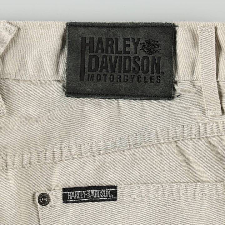 Harley-Davidson Painter Pants, Made in USA, Women's Size L (equivalent to W30) cotton Beige type Vintage Second Hand