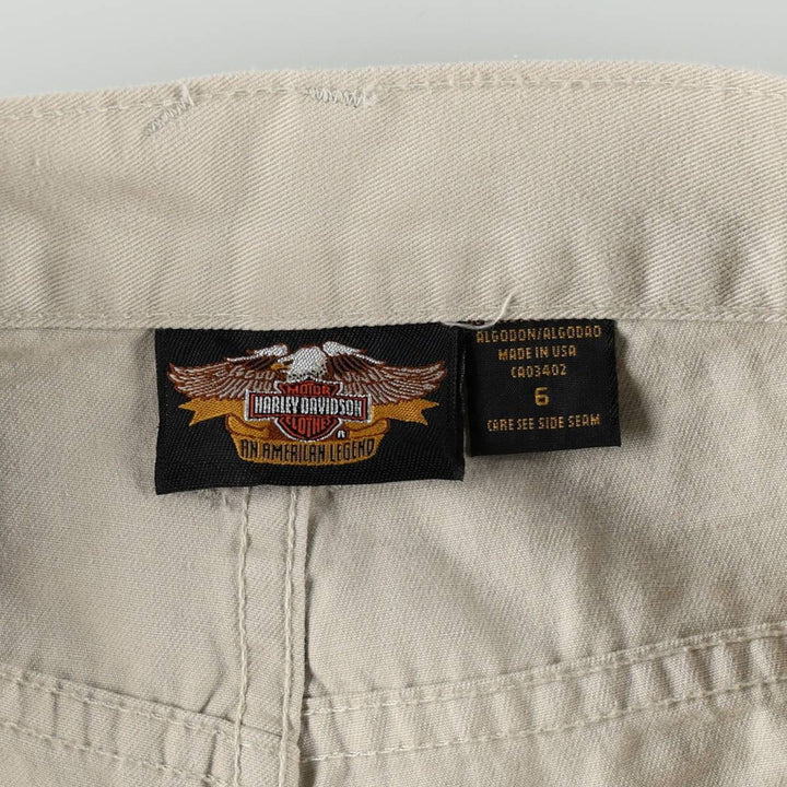 Harley-Davidson Painter Pants, Made in USA, Women's Size L (equivalent to W30) cotton Beige type Vintage Second Hand
