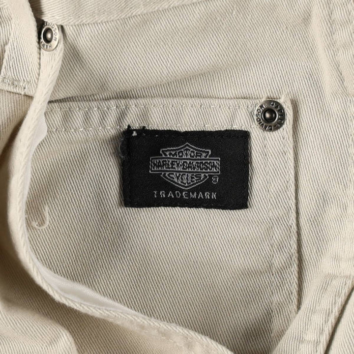 Harley-Davidson Painter Pants, Made in USA, Women's Size L (equivalent to W30) cotton Beige type Vintage Second Hand