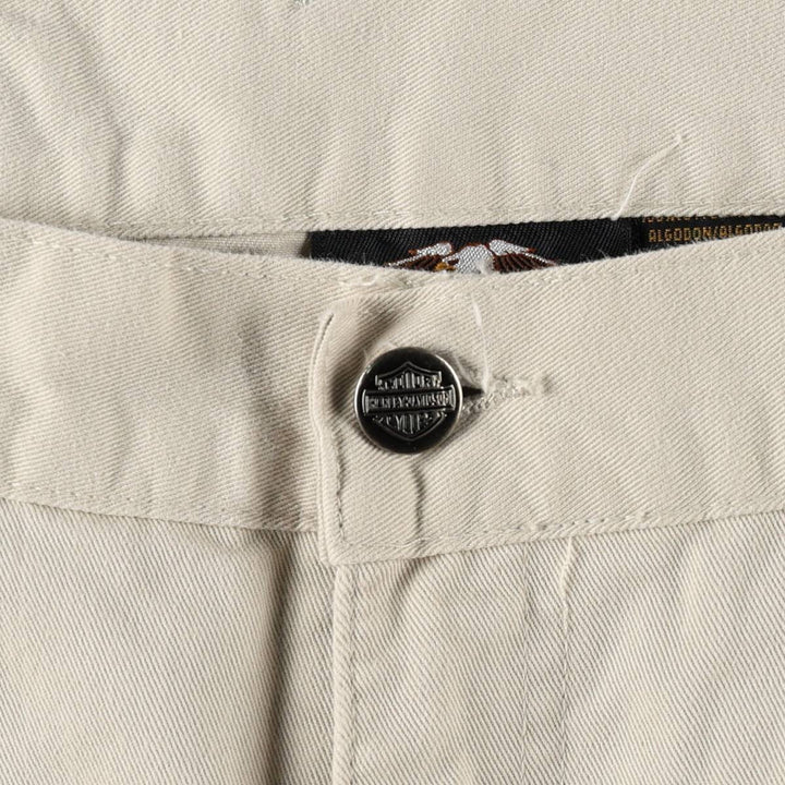 Harley-Davidson Painter Pants, Made in USA, Women's Size L (equivalent to W30) cotton Beige type Vintage Second Hand