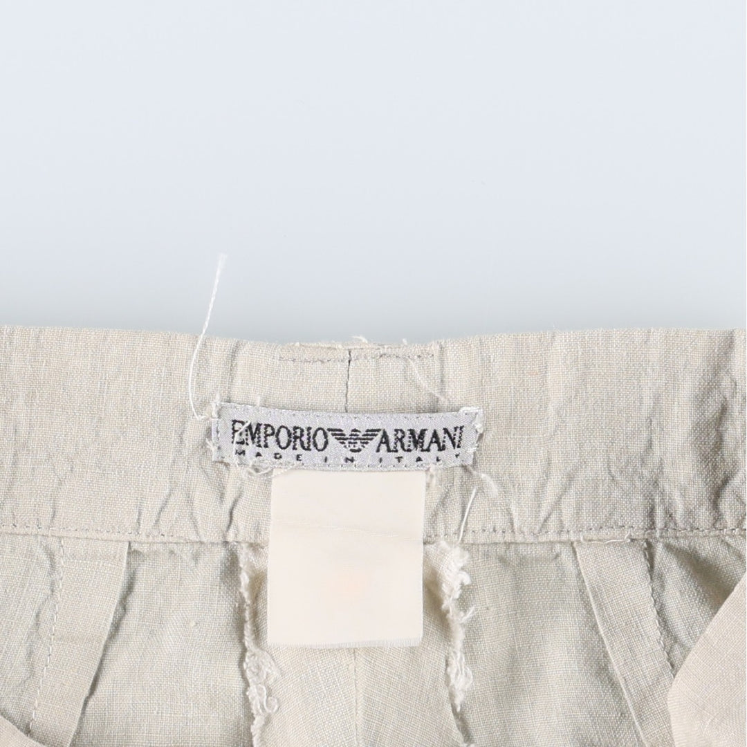 Giorgio Armani Emporio Armani linen pants, made in Italy, women's size M (equivalent to w26). unclear unbleached Vintage Second Hand