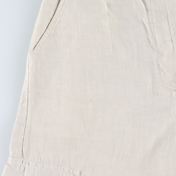 Giorgio Armani Emporio Armani linen pants, made in Italy, women's size M (equivalent to w26). unclear unbleached Vintage Second Hand