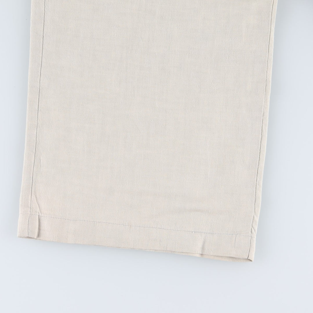 Giorgio Armani Emporio Armani linen pants, made in Italy, women's size M (equivalent to w26). unclear unbleached Vintage Second Hand