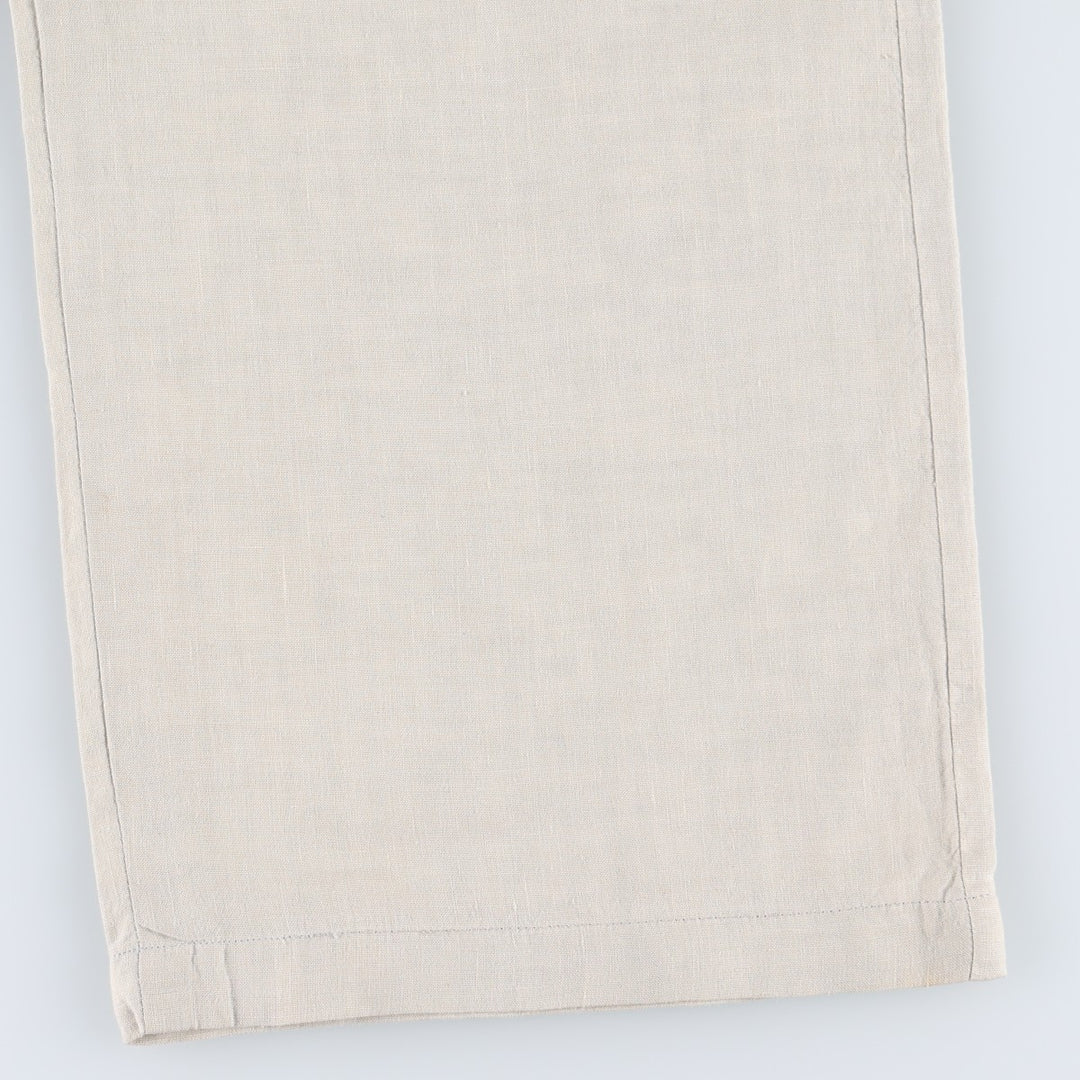 Giorgio Armani Emporio Armani linen pants, made in Italy, women's size M (equivalent to w26). unclear unbleached Vintage Second Hand