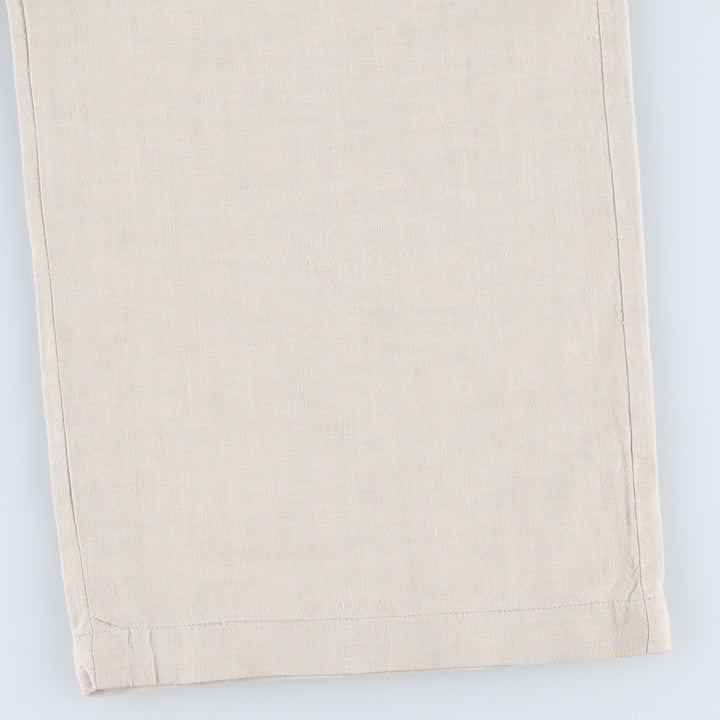Giorgio Armani Emporio Armani linen pants, made in Italy, women's size M (equivalent to w26). unclear unbleached Vintage Second Hand