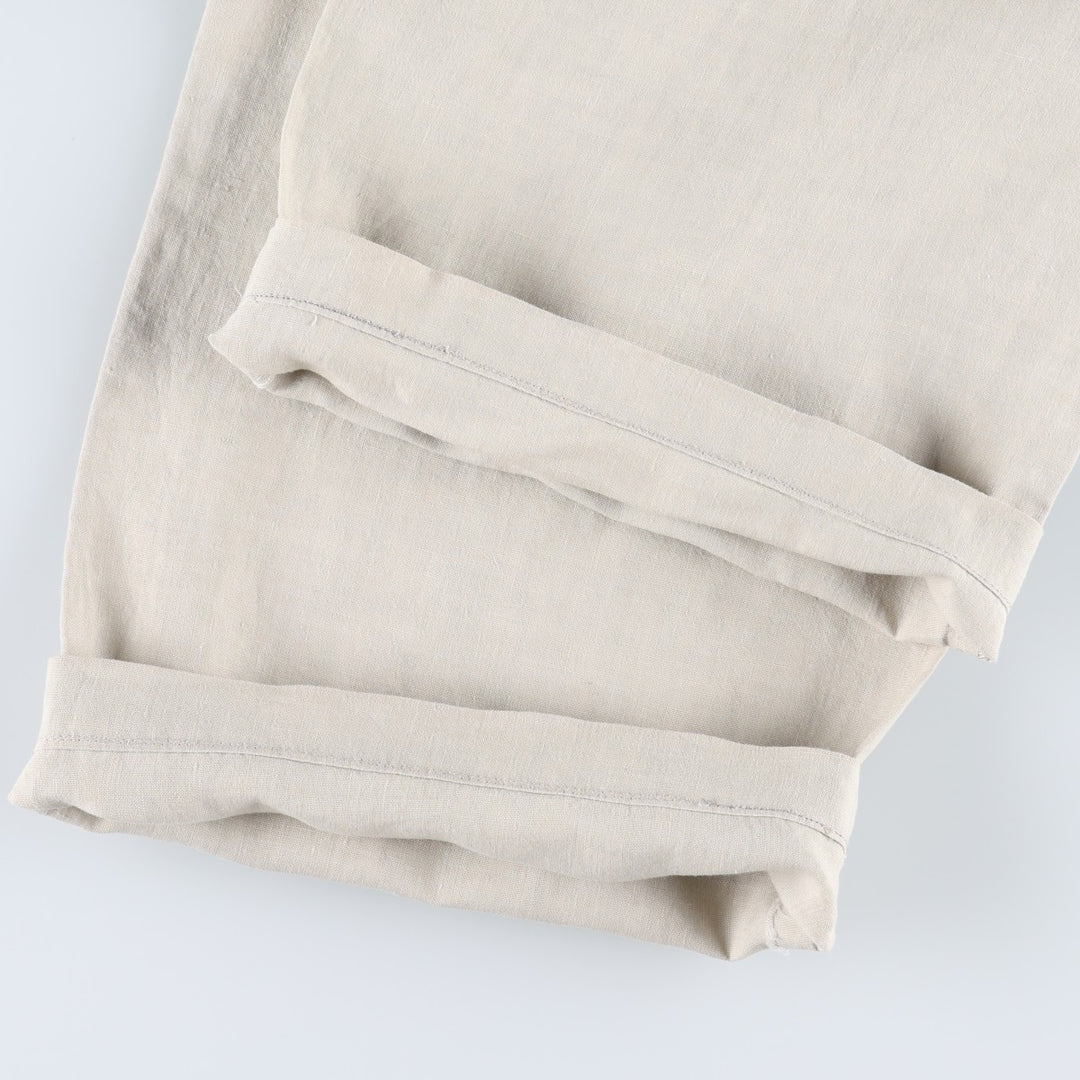 Giorgio Armani Emporio Armani linen pants, made in Italy, women's size M (equivalent to w26). unclear unbleached Vintage Second Hand