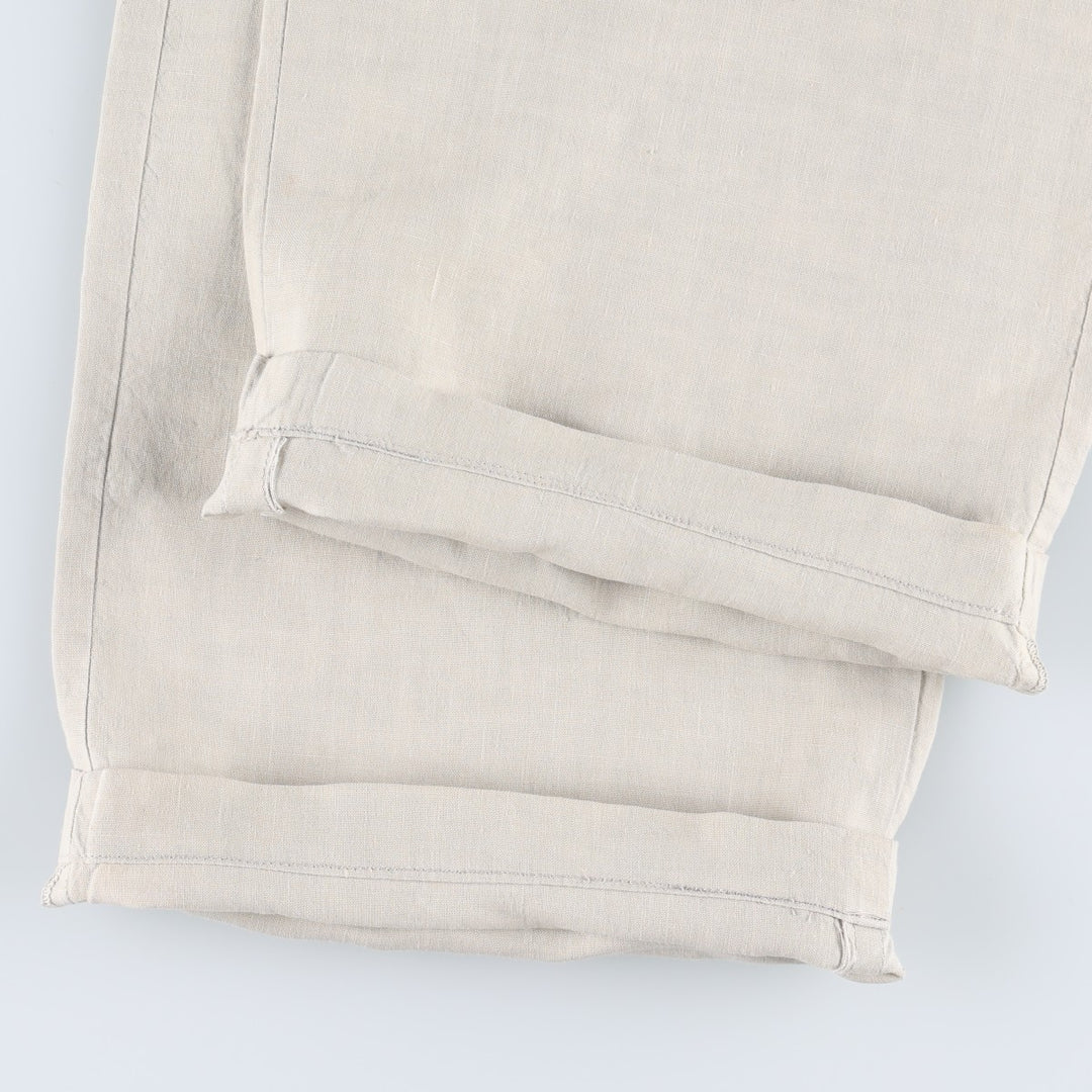 Giorgio Armani Emporio Armani linen pants, made in Italy, women's size M (equivalent to w26). unclear unbleached Vintage Second Hand
