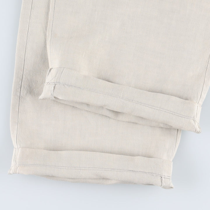 Giorgio Armani Emporio Armani linen pants, made in Italy, women's size M (equivalent to w26). unclear unbleached Vintage Second Hand