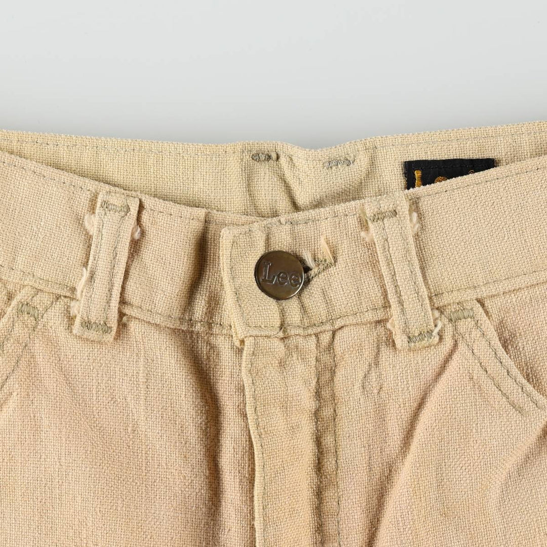 ~90'S Lee Cotton Pants, Women's Size L (equivalent to W28), Vintage cotton Beige type Vintage Second Hand
