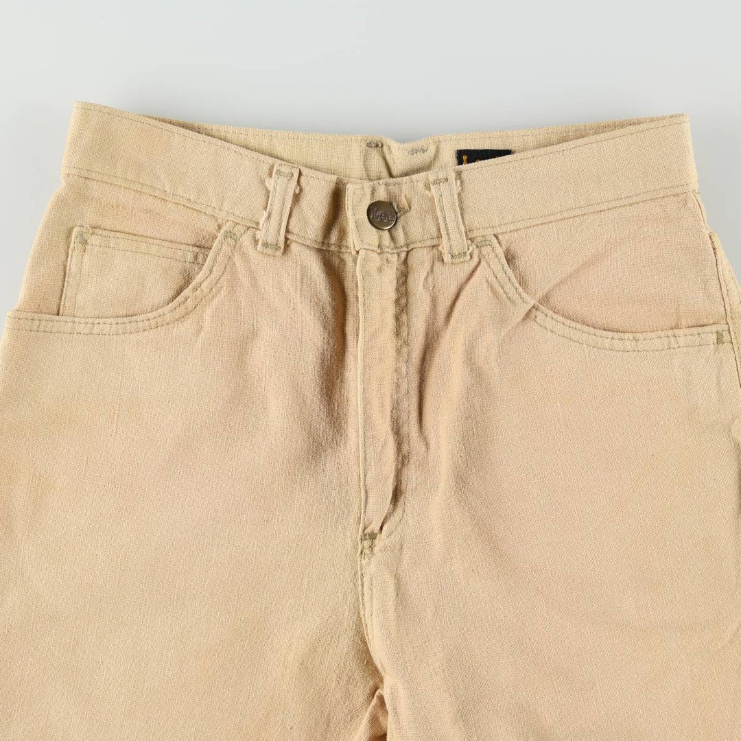 ~90'S Lee Cotton Pants, Women's Size L (equivalent to W28), Vintage cotton Beige type Vintage Second Hand