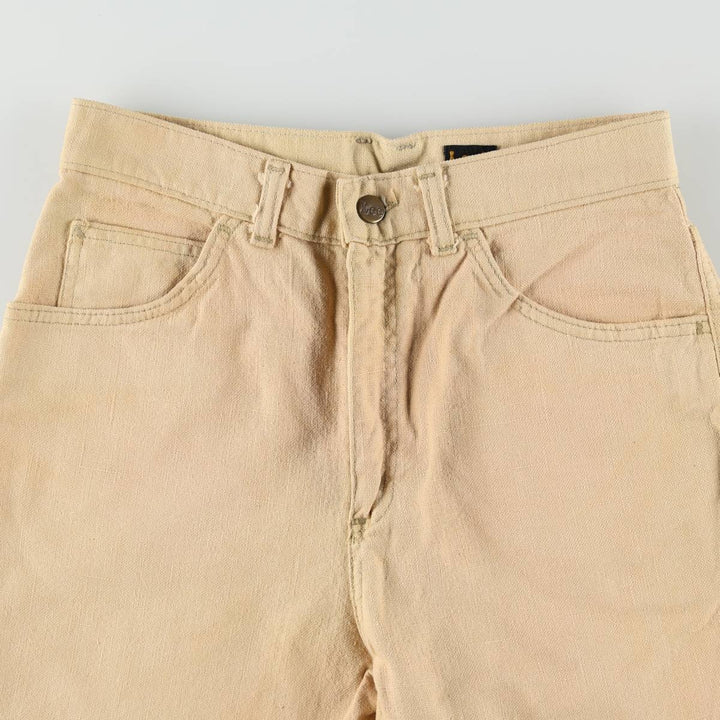 ~90'S Lee Cotton Pants, Women's Size L (equivalent to W28), Vintage cotton Beige type Vintage Second Hand