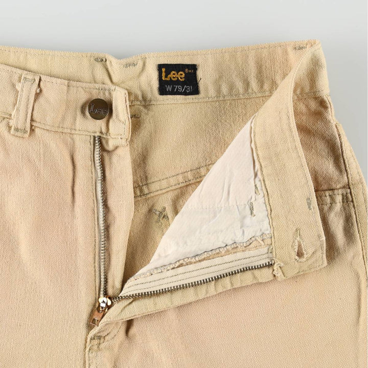 ~90'S Lee Cotton Pants, Women's Size L (equivalent to W28), Vintage cotton Beige type Vintage Second Hand
