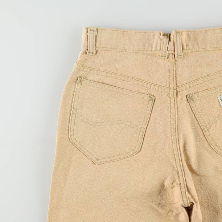 ~90'S Lee Cotton Pants, Women's Size L (equivalent to W28), Vintage cotton Beige type Vintage Second Hand