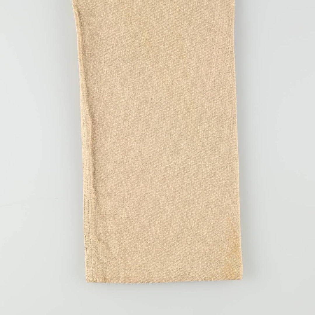 ~90'S Lee Cotton Pants, Women's Size L (equivalent to W28), Vintage cotton Beige type Vintage Second Hand
