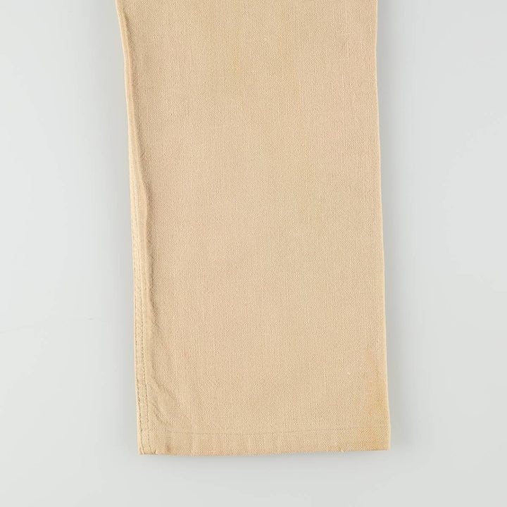 ~90'S Lee Cotton Pants, Women's Size L (equivalent to W28), Vintage cotton Beige type Vintage Second Hand