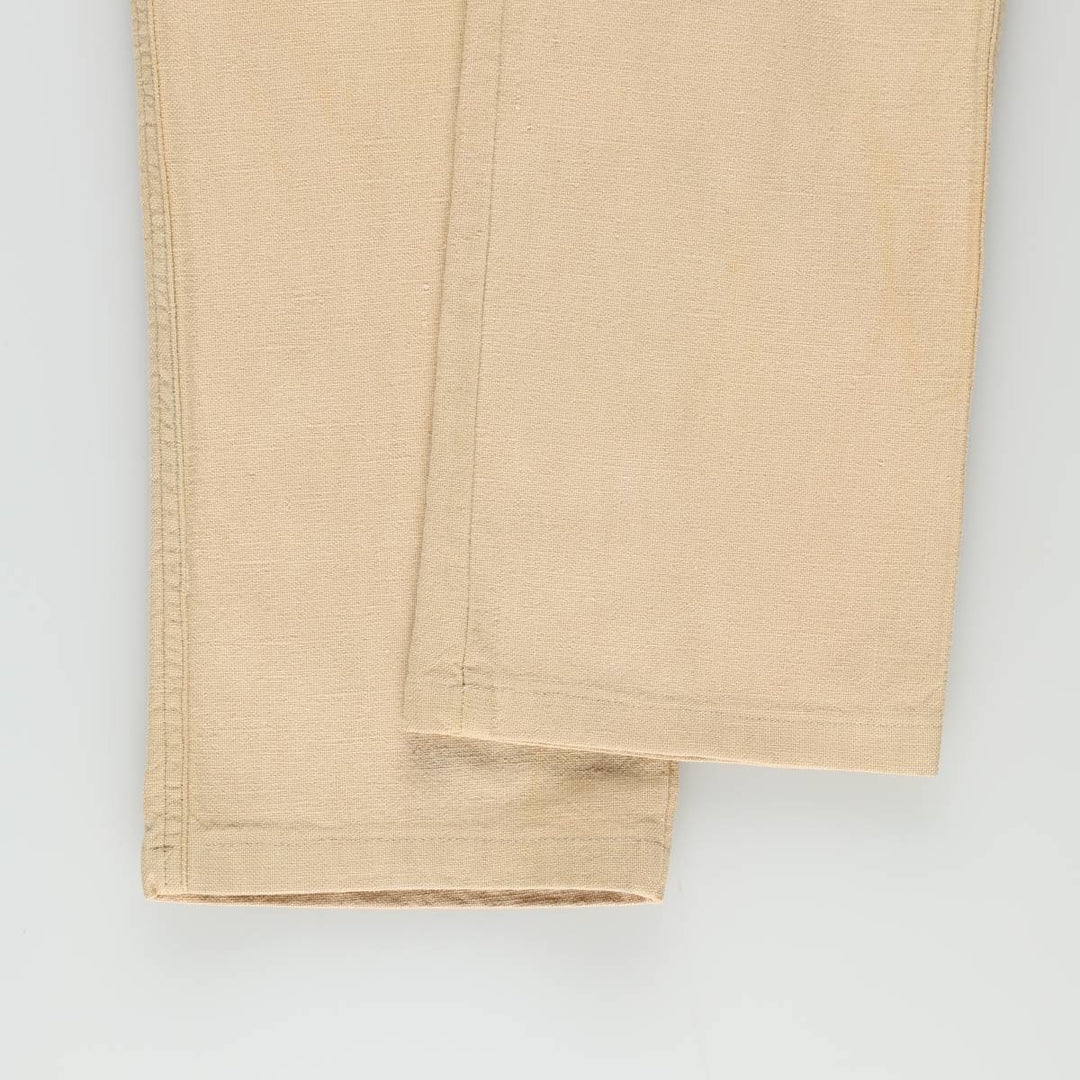 ~90'S Lee Cotton Pants, Women's Size L (equivalent to W28), Vintage cotton Beige type Vintage Second Hand