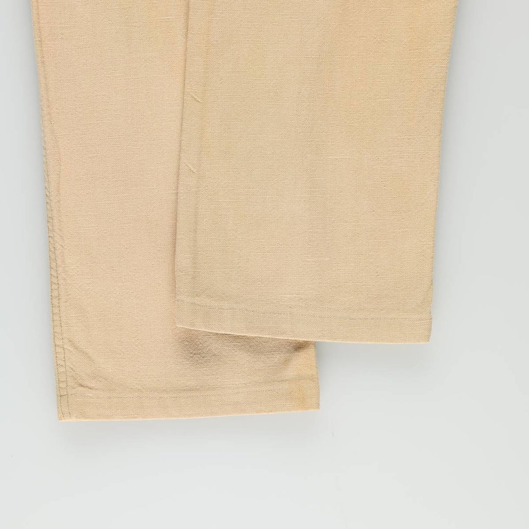 ~90'S Lee Cotton Pants, Women's Size L (equivalent to W28), Vintage cotton Beige type Vintage Second Hand