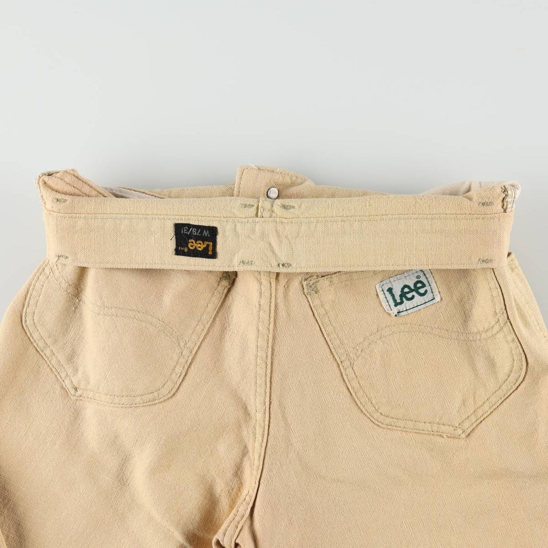 ~90'S Lee Cotton Pants, Women's Size L (equivalent to W28), Vintage cotton Beige type Vintage Second Hand