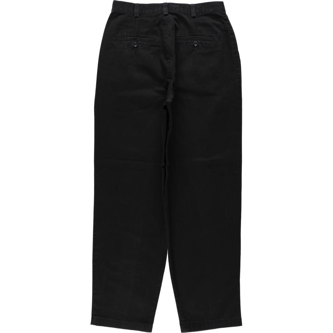 Dockers Classic Khakis Two-Pleat Chino Pants, Women's Size L (equivalent to W28) cotton navy blue type Vintage Second Hand