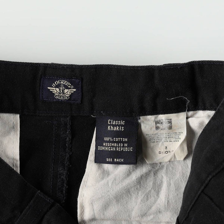 Dockers Classic Khakis Two-Pleat Chino Pants, Women's Size L (equivalent to W28) cotton navy blue type Vintage Second Hand