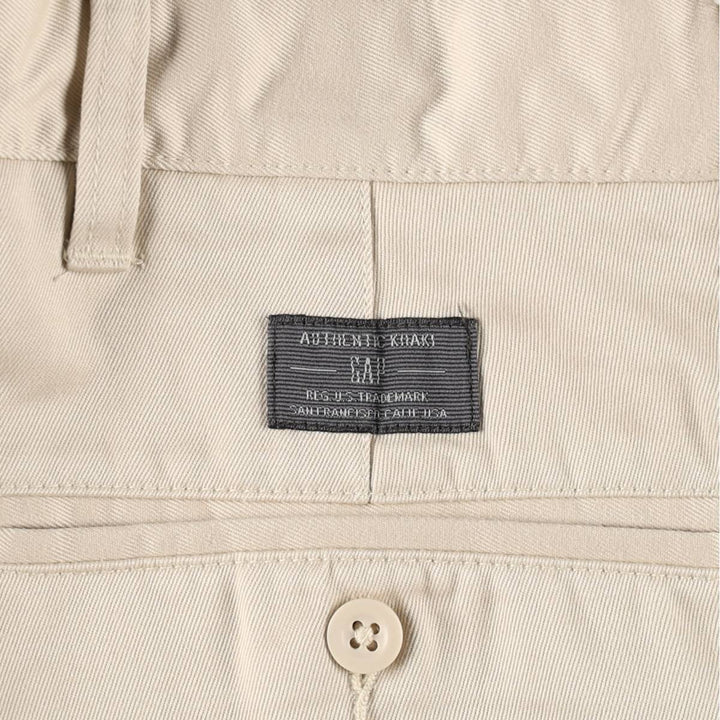 GAP KHAKIS RELAXED FIT Two-Pleat Chino Pants, Women's Size L (equivalent to W28) cotton Beige type Vintage Second Hand