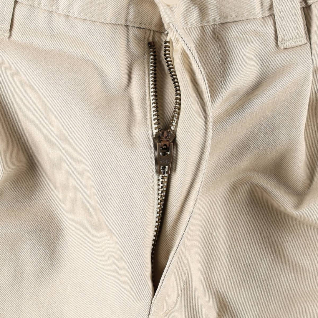 GAP KHAKIS RELAXED FIT Two-Pleat Chino Pants, Women's Size L (equivalent to W28) cotton Beige type Vintage Second Hand