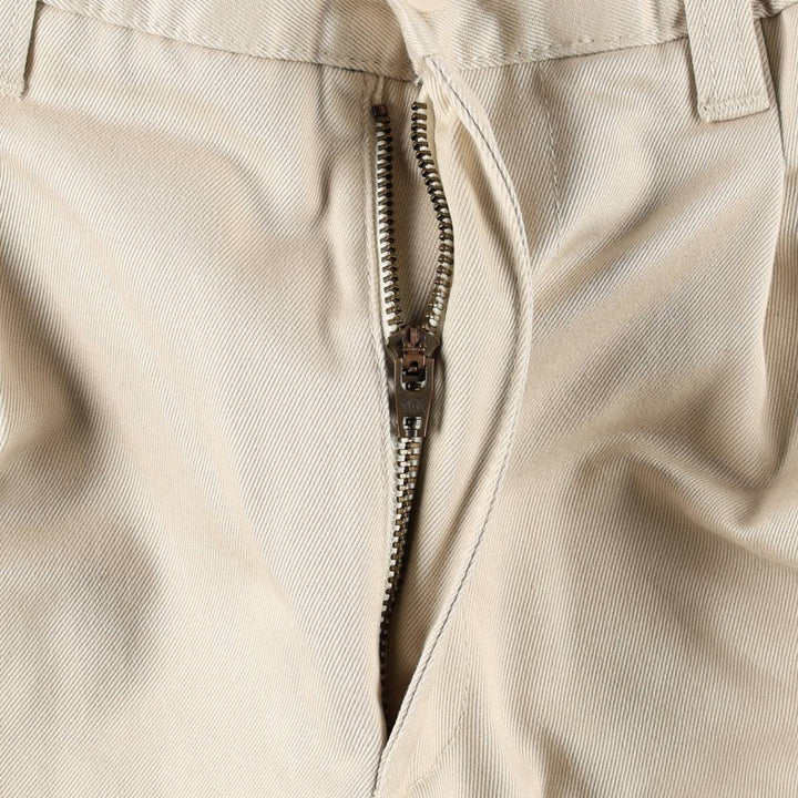 GAP KHAKIS RELAXED FIT Two-Pleat Chino Pants, Women's Size L (equivalent to W28) cotton Beige type Vintage Second Hand
