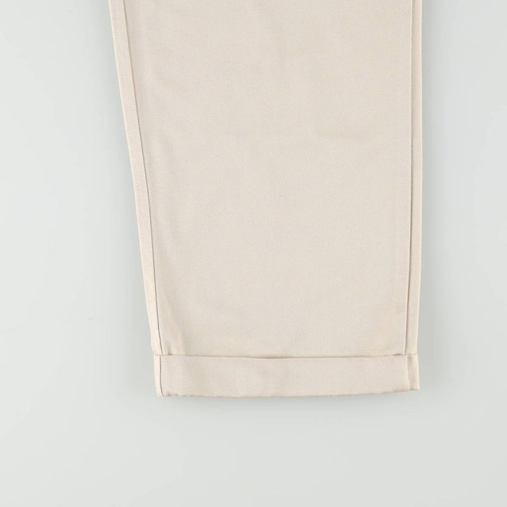 GAP KHAKIS RELAXED FIT Two-Pleat Chino Pants, Women's Size L (equivalent to W28) cotton Beige type Vintage Second Hand