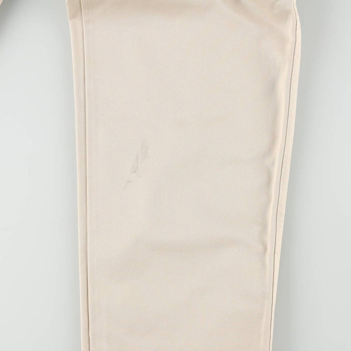 GAP KHAKIS RELAXED FIT Two-Pleat Chino Pants, Women's Size L (equivalent to W28) cotton Beige type Vintage Second Hand