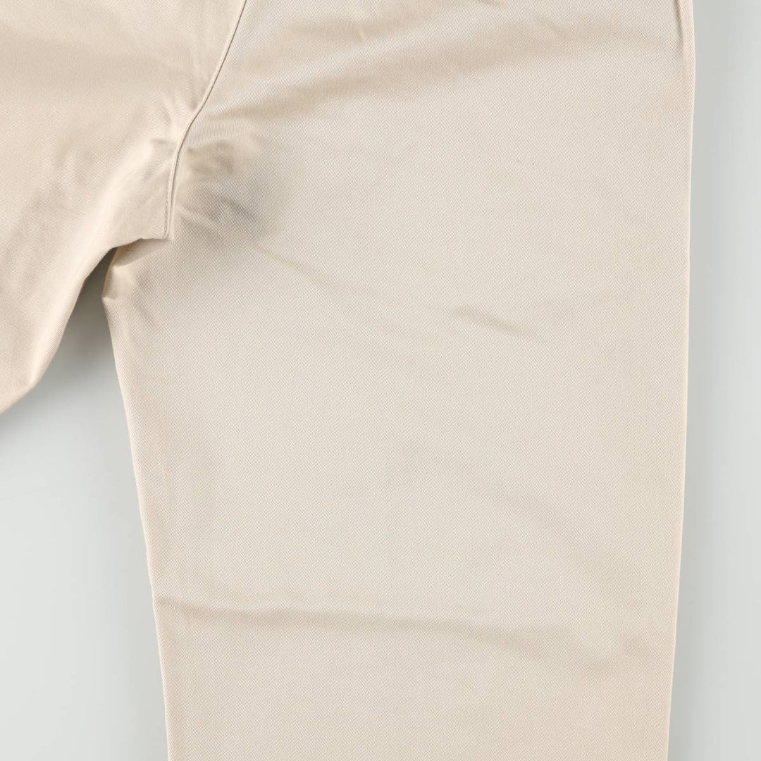 GAP KHAKIS RELAXED FIT Two-Pleat Chino Pants, Women's Size L (equivalent to W28) cotton Beige type Vintage Second Hand