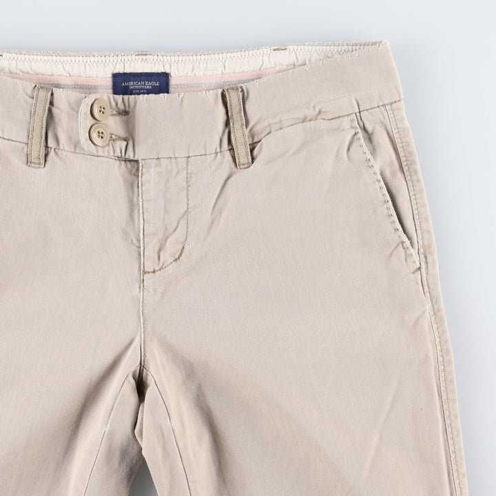American Eagle Outfitters Chino Pants, Women's Size L (equivalent to W30) cotton Beige type Vintage Second Hand