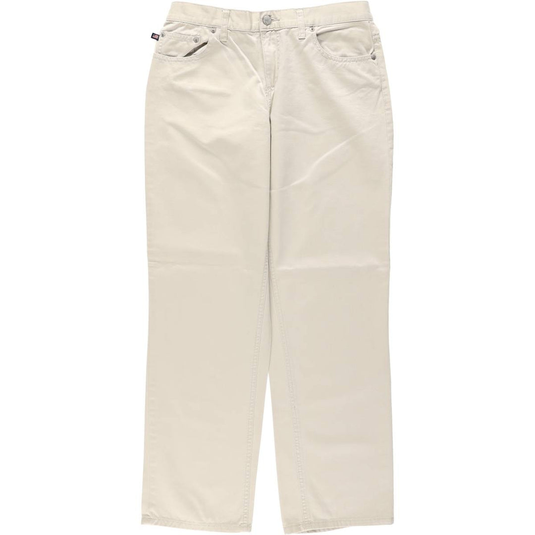 2000'S Ralph Lauren POLO JEANS COMPANY Chino Pants, Women's Size L (equivalent to W30) cotton ivory Vintage Second Hand