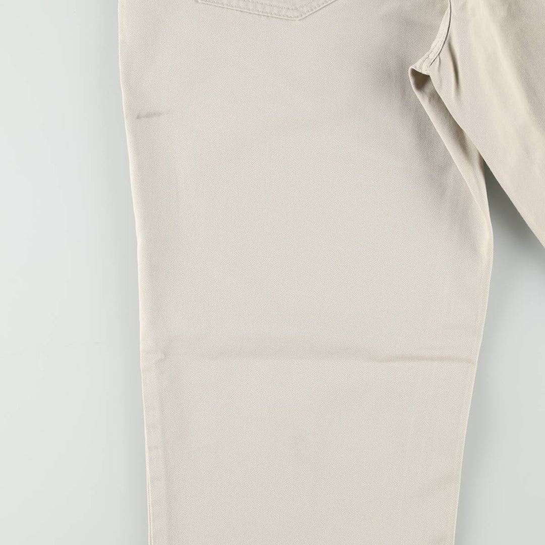 2000'S Ralph Lauren POLO JEANS COMPANY Chino Pants, Women's Size L (equivalent to W30) cotton ivory Vintage Second Hand