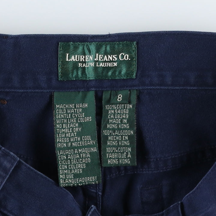 Ralph Lauren LAUREN JEANS CO Chino Pants, Women's Size L (equivalent to W29) cotton navy blue type Vintage Second Hand