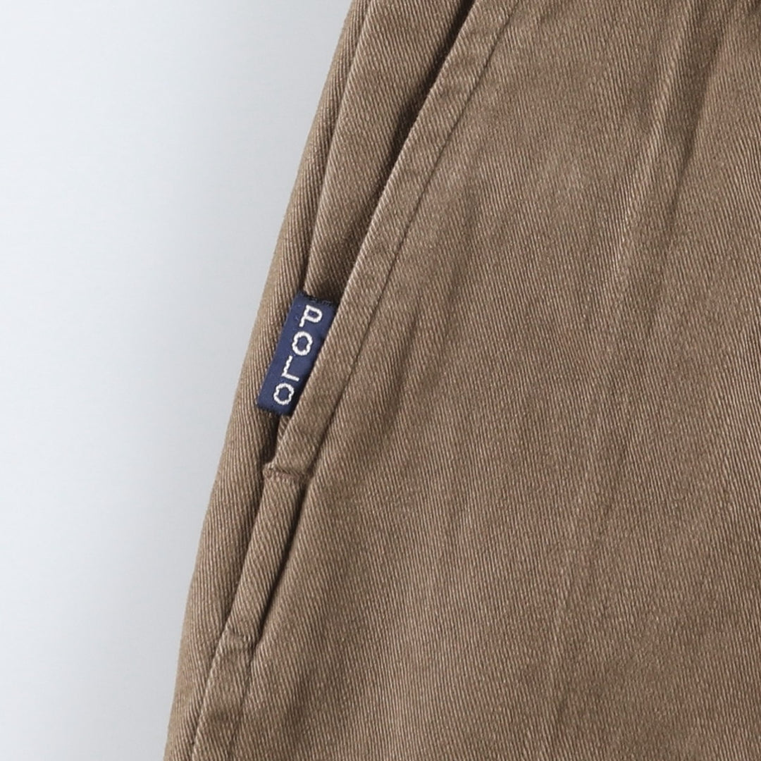Vintage 1980'S Ralph Lauren POLO by Ralph Lauren two-pleat chino pants, women's size M (equivalent to W26). unclear brown type Vintage Second Hand